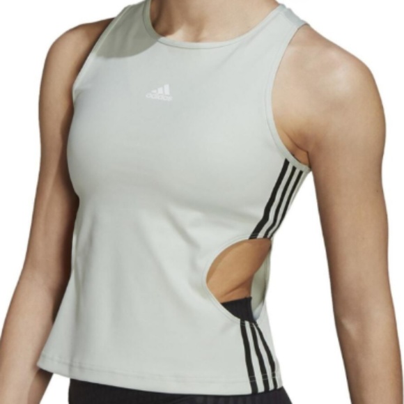 Adidas HYPERGLAM FITTED TANK TOP WITH CUTOUT DETAIL - Picture 7 of 9